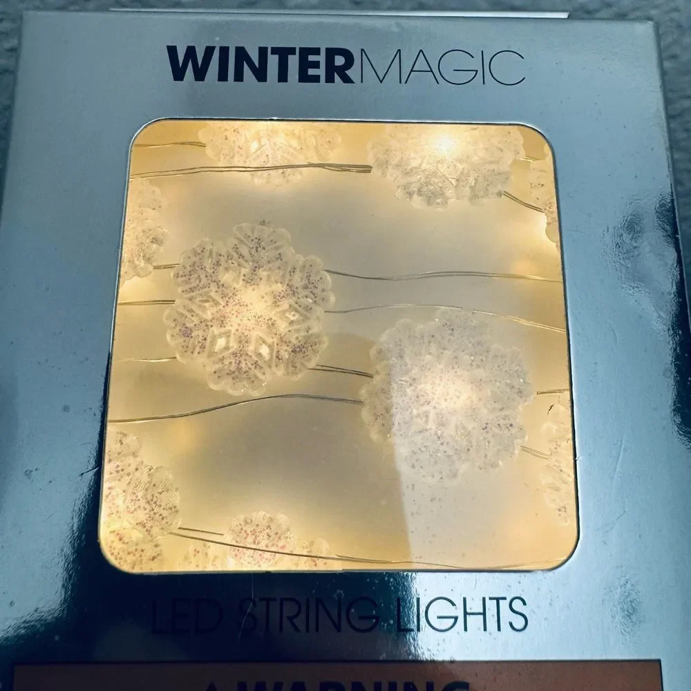 Christmas Snowflake Holiday LED String Lights